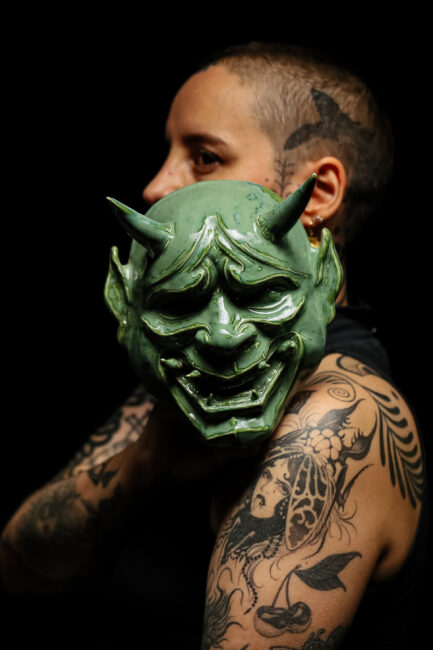 Masque Hannya vert