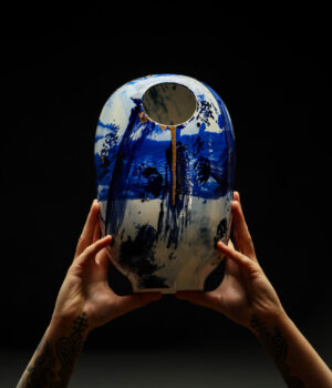 Vase Hanayo Blue Gold